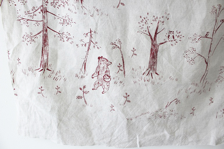 リネンプリント カムチャツカの森 Flax×ルージュ・サン